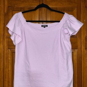 Express Women's Purple Textured Top